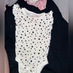 Cat & Jack White Bodysuit with Black Dots